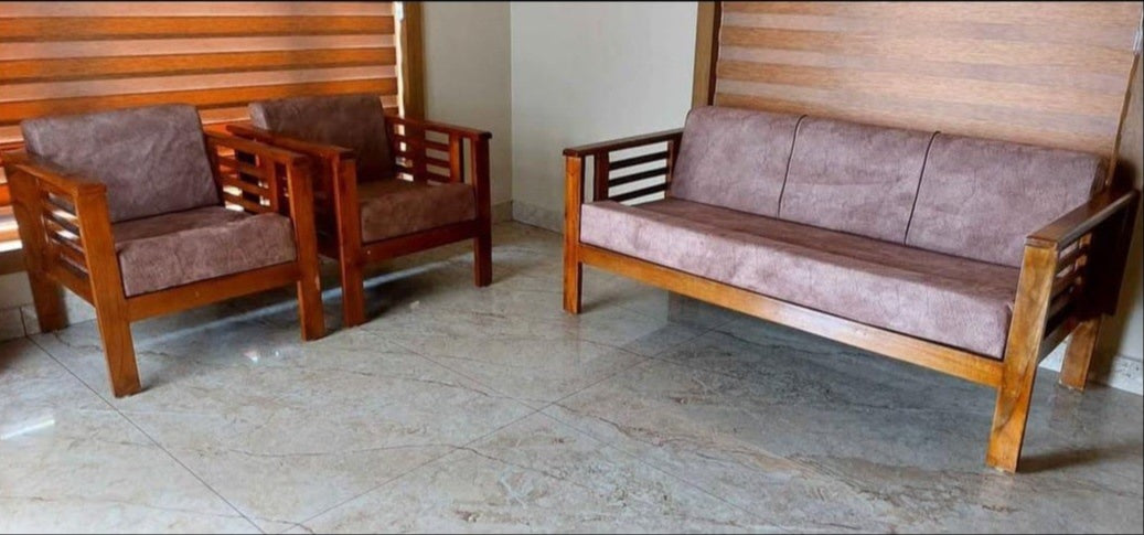 Affordable 3+1+1 Seater Teak Sofa Set