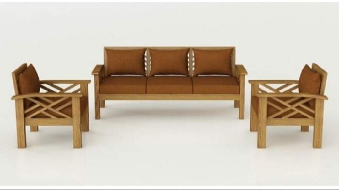 3+1+1 Seater aesthetic looking Teak Sofa set