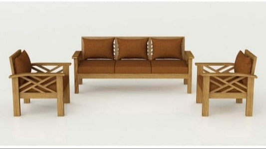 3+1+1 Seater aesthetic looking Teak Sofa set