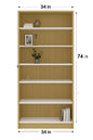 Modern 6 tier designer bookshelf for living room